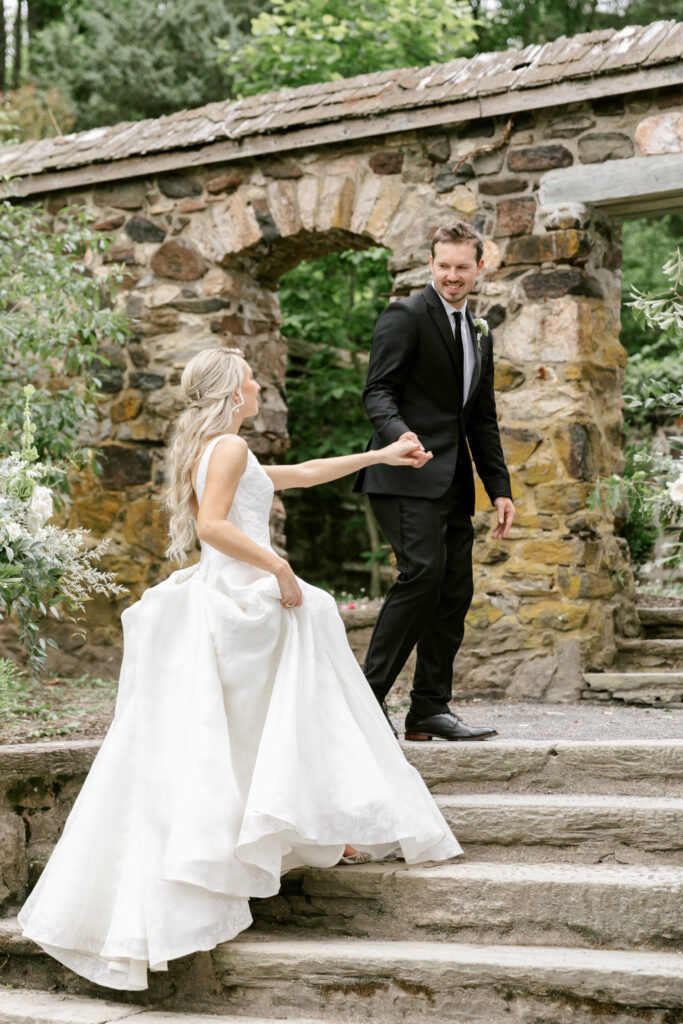 bride & groom with Ridley Creek by Philadelphia Wedding Photographer Emily Wren Photography