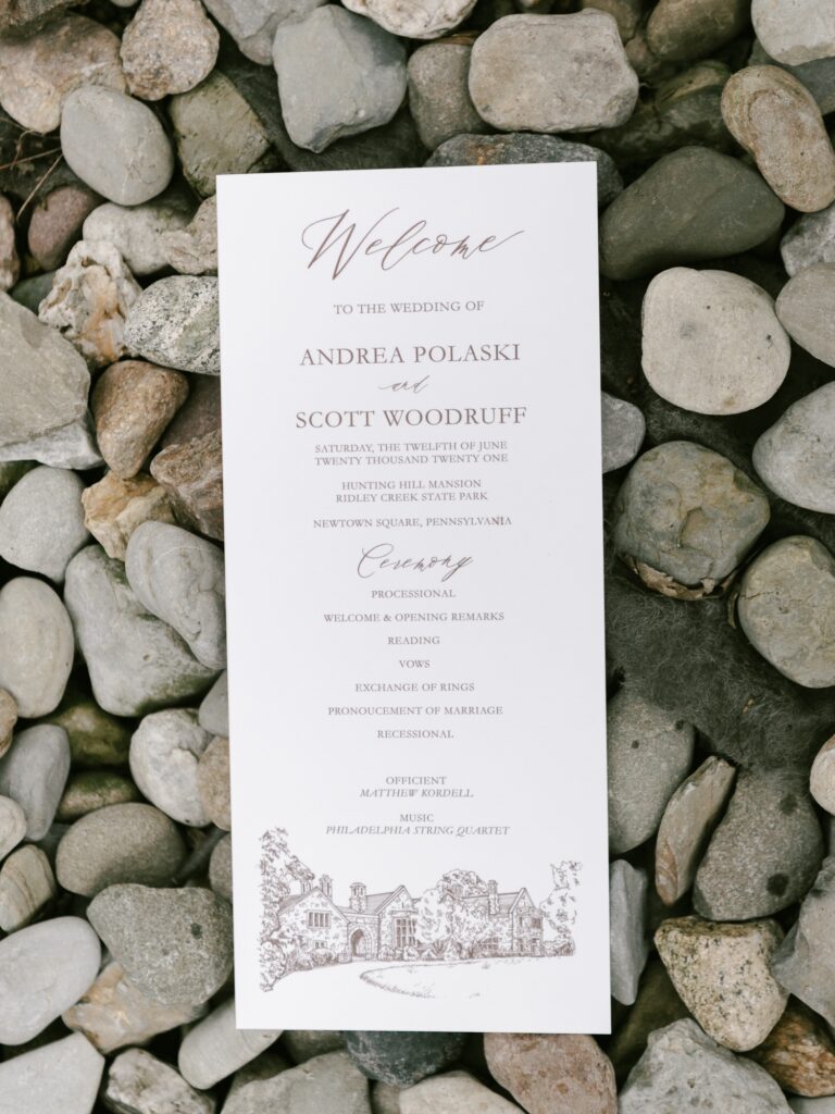 wedding day program