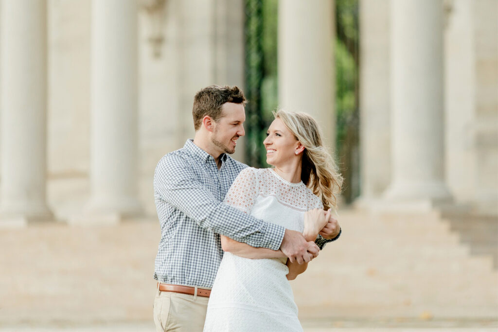 Philadelphia engagement photoshoot at the Rodin Museum by Emily Wren Photography