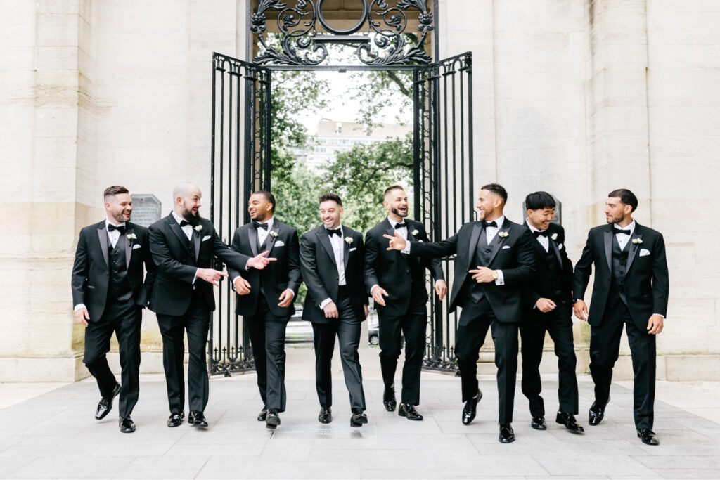 Philadelphia groom with his groomsmen by Emily Wren Photography