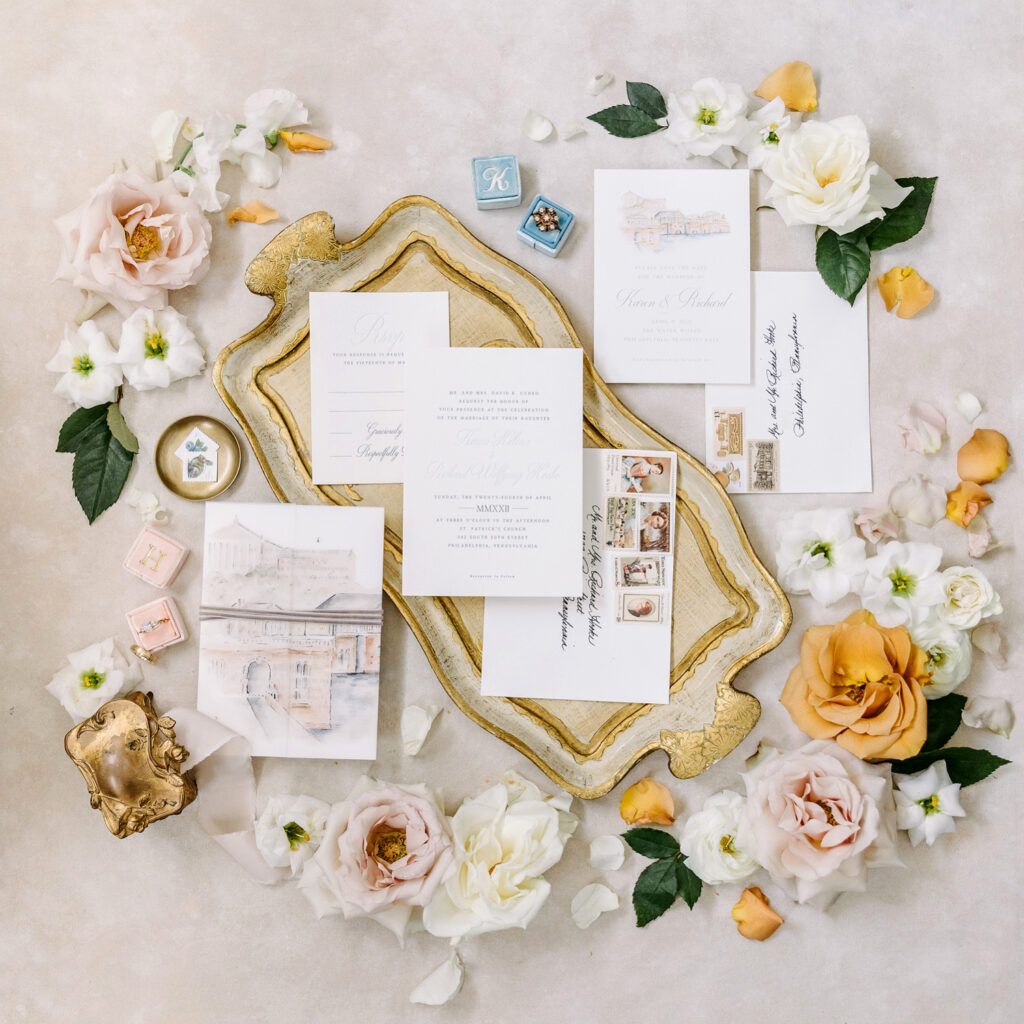 elegant & timeless wedding invitation suite details