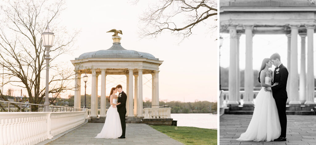 golden hour bride & groom portrait on Spring wedding day by Emily Wren Photography