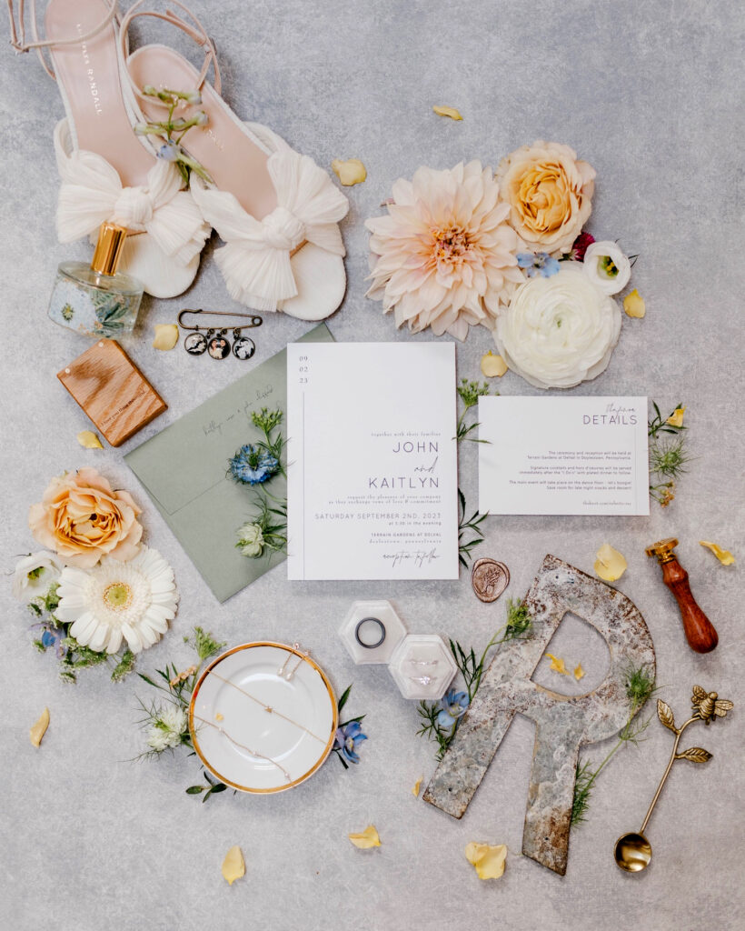 summer boho wedding invitational suite by Emily Wren Photography