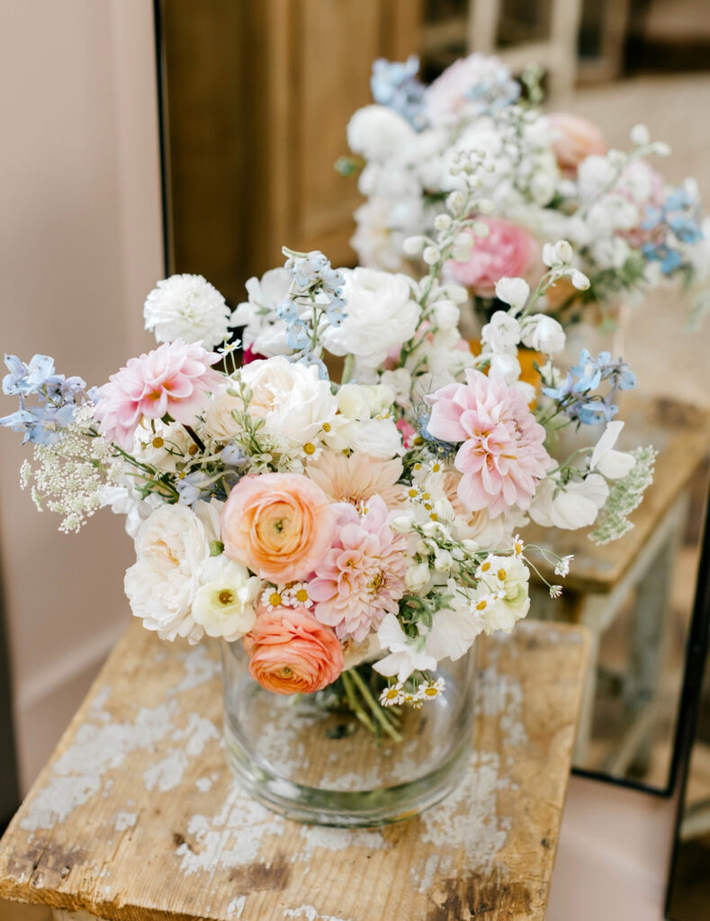 colorful summer bridal bouquet