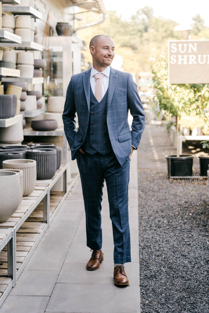 portrait of groom by Emily Wren Photography