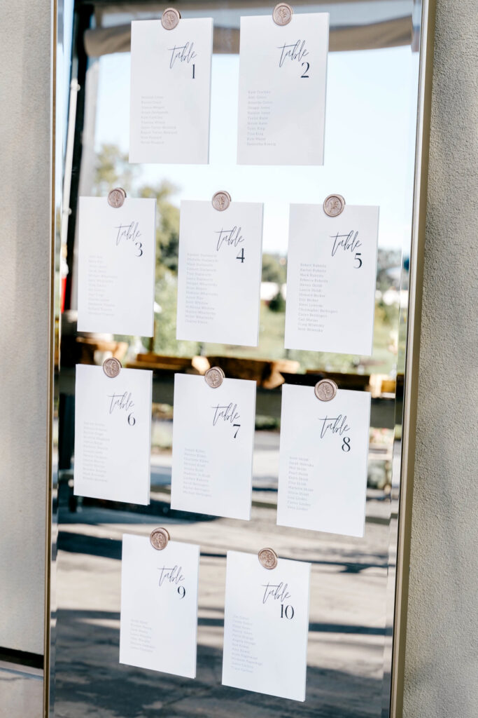 magnetic wedding reception seating chart