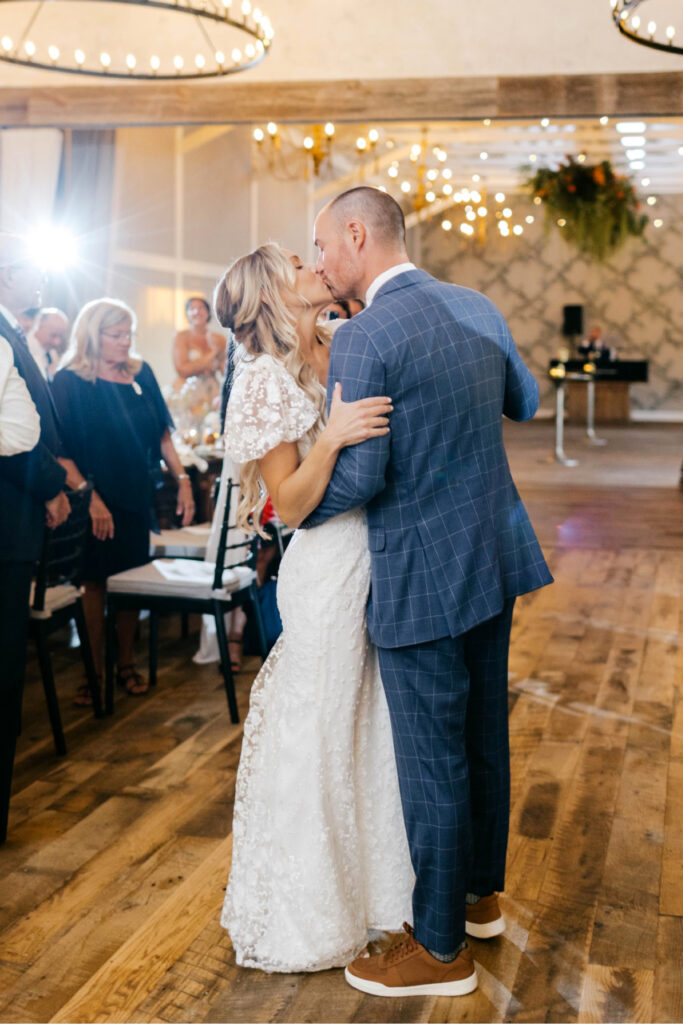 bride & grooms first dance at Terrain wedding reception