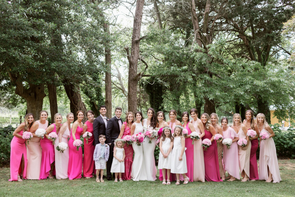 full bridal party in Cape May, New Jersey by Emily Wren Photography