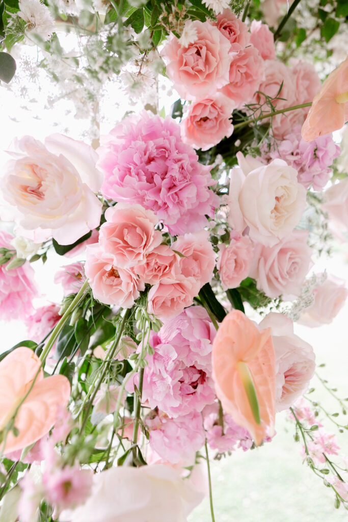 pink summer flowers for summer wedding