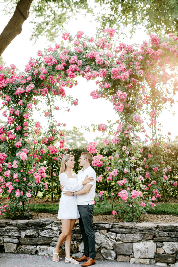 spring engagement photos at Longwood Gardens in Pennsylvania