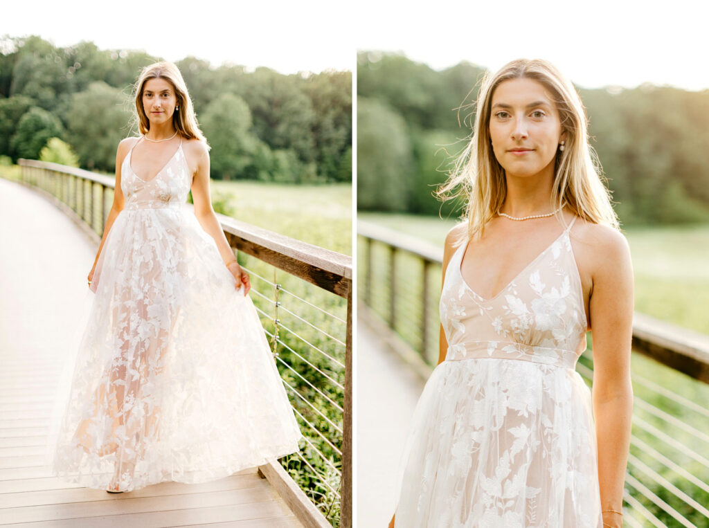 Golden hour portrait during Pennsylvania engagement session