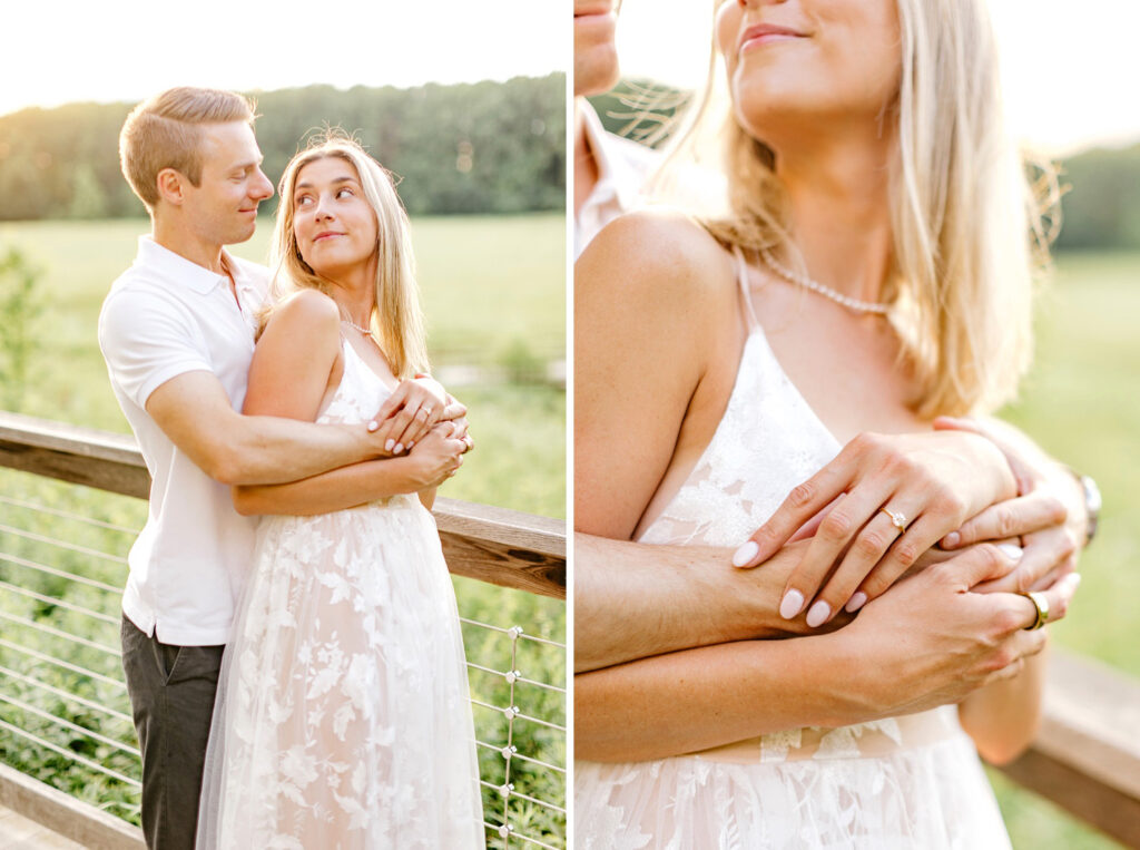 golden hour engagement photos at Longwood Gardens by Philadelphia engagement photographer Emily Wren Photography