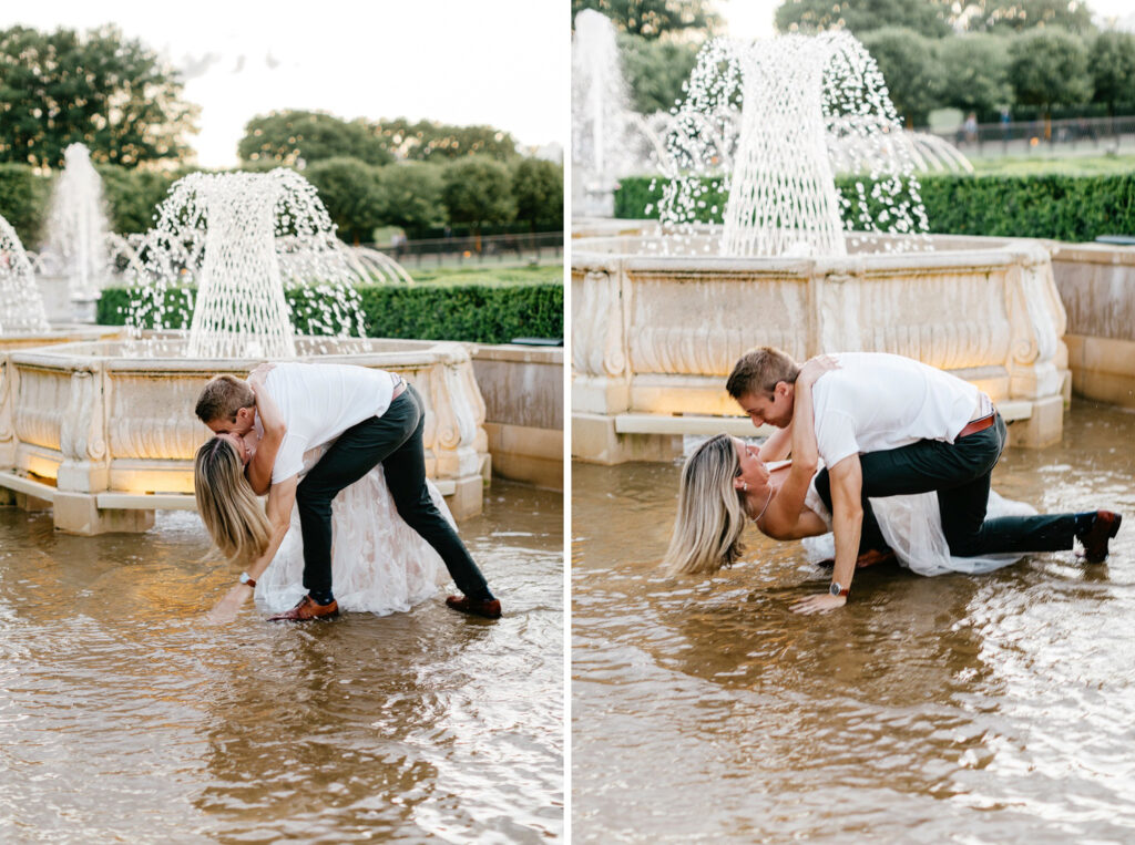 funny engagement photoshoot at Longwood Gardens in Pennsylvania by Emily Wren Photography