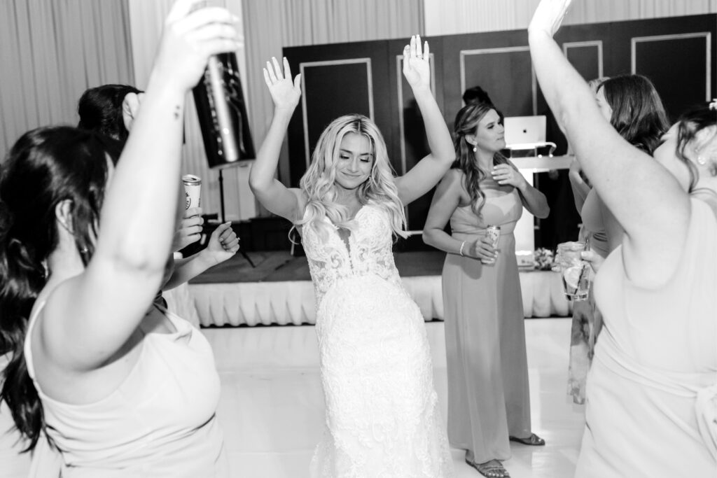 bride dancing at her Cescaphe wedding reception