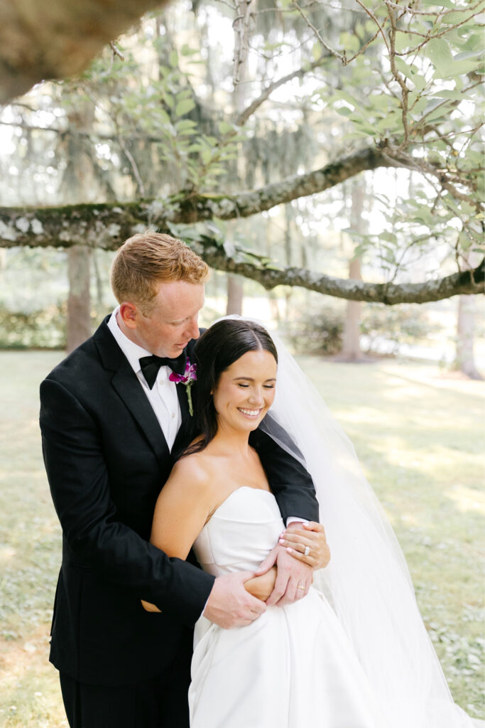 bride & groom on Summer Pennsylvania wedding day by Emily Wren Photography