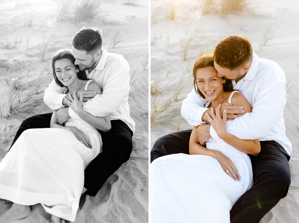 engagement portraits at The Inlet at Sea Isle, New Jersey by Emily Wren Photography