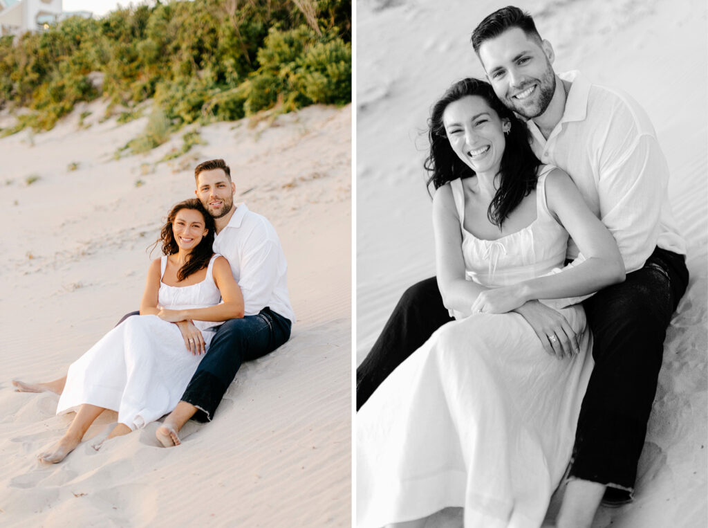 romantic beach engagement photos on the Jersey Shore in Sea Isle by Emily Wren Photography