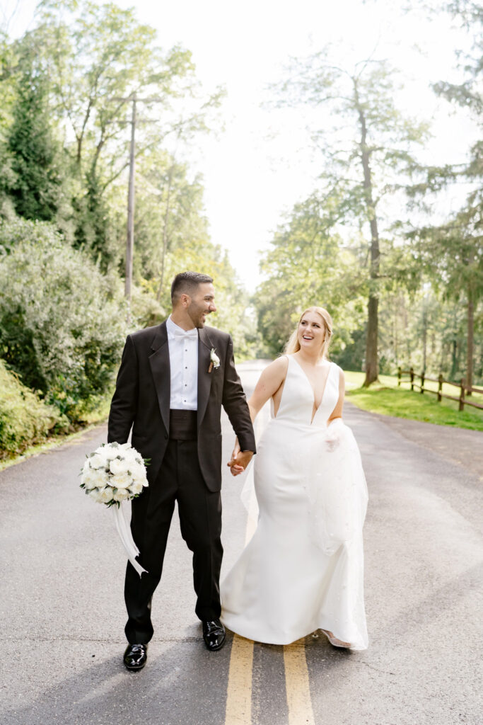 Pennsylvania summer wedding day bride & groom portrait