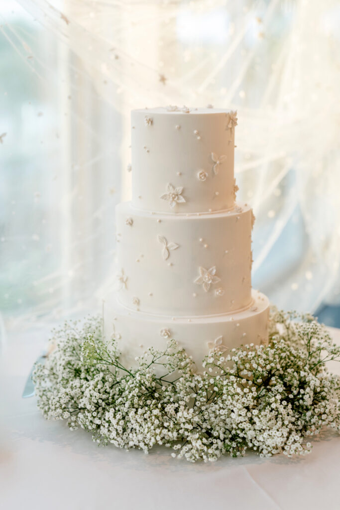 3 tier wedding cake from Sugar Realm by Emily Wren Photography