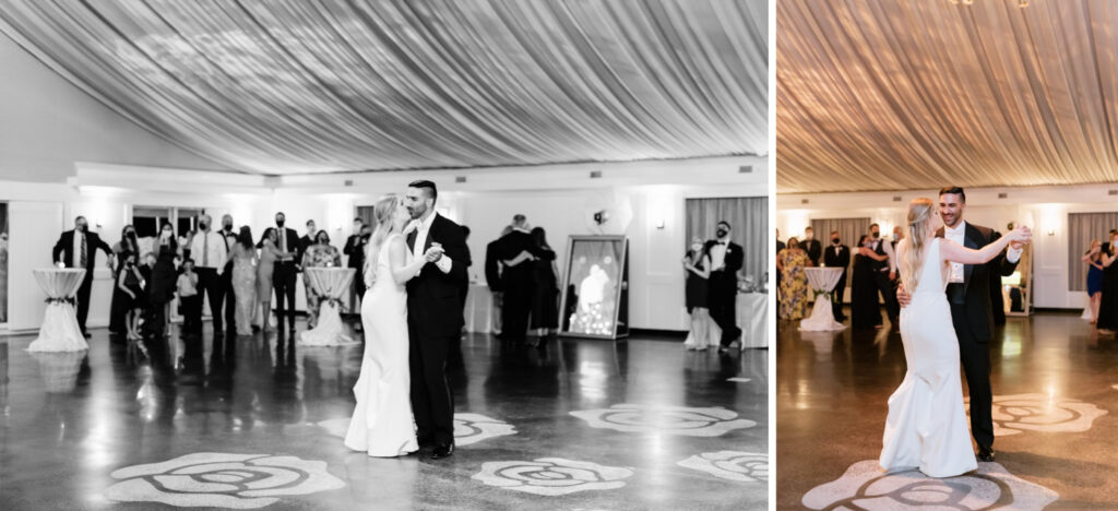 bride & grooms first dance at their Pennsylvania wedding reception