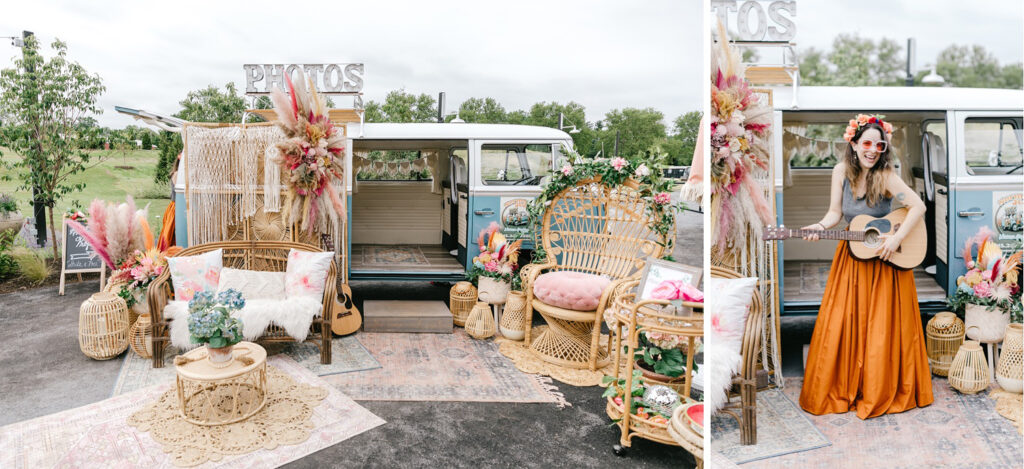 hippie van photo booth at Terrain Gardens by Emily Wren Photography