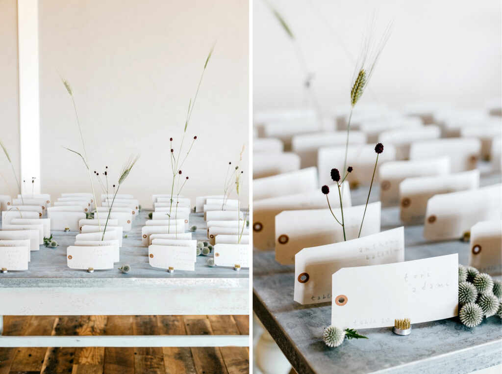 wedding seating chart price tags