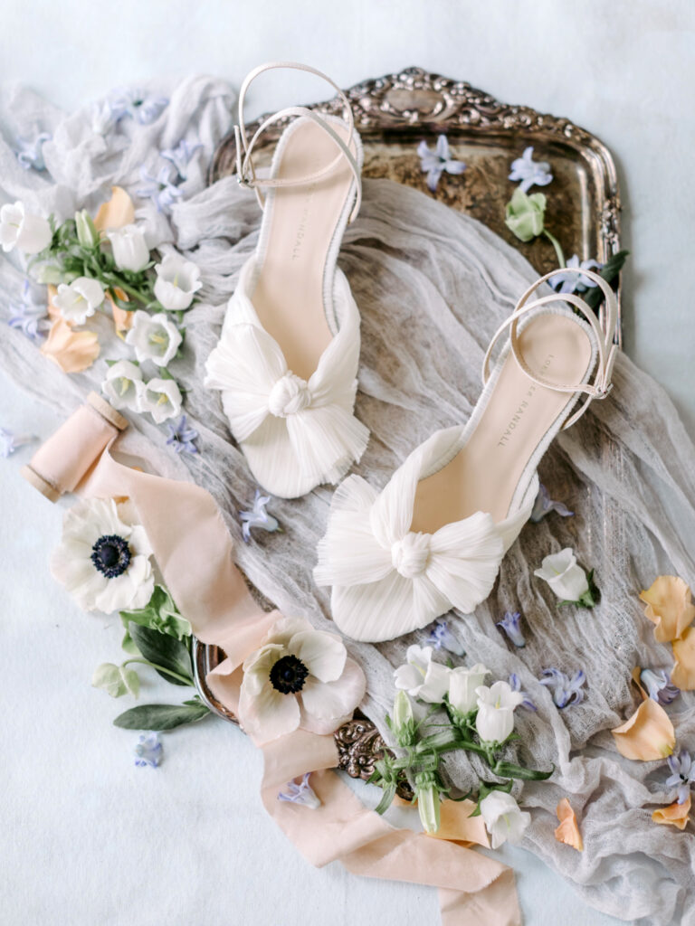 bride's getting ready details for her outdoor summer garden wedding by Emily Wren Photography