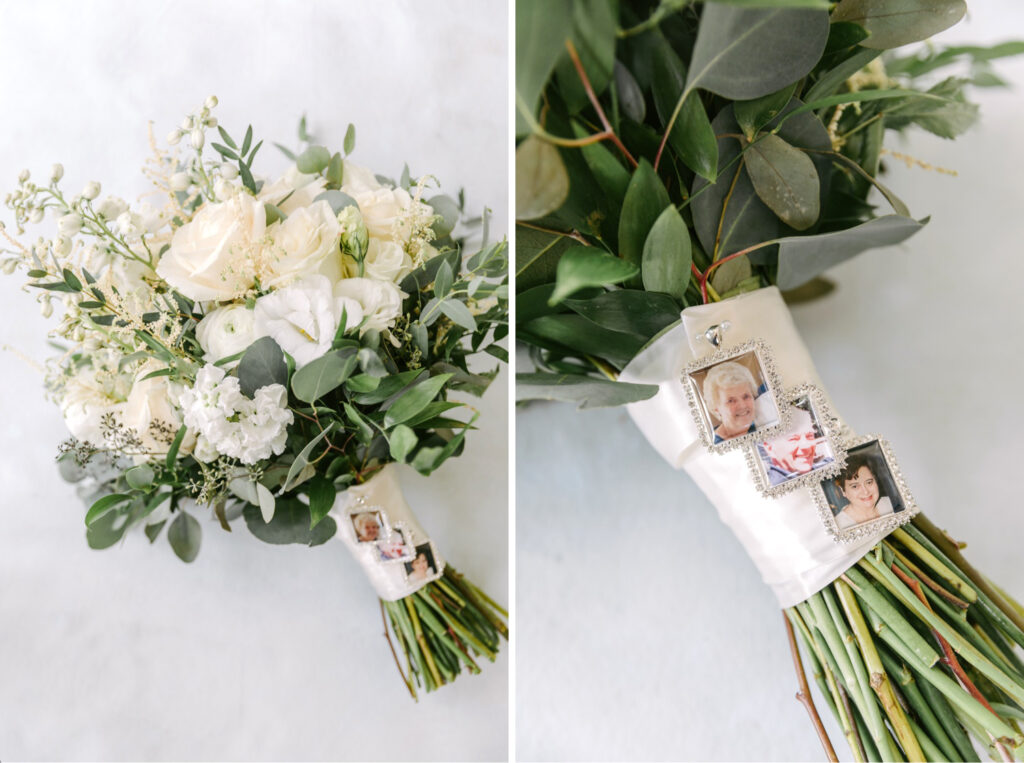 white bridal bouquet