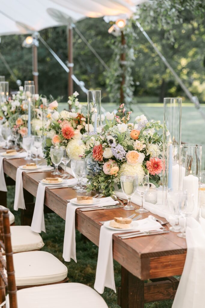 whimsical outdoor wedding reception details by Philadelphia wedding photographer Emily Wren Photography