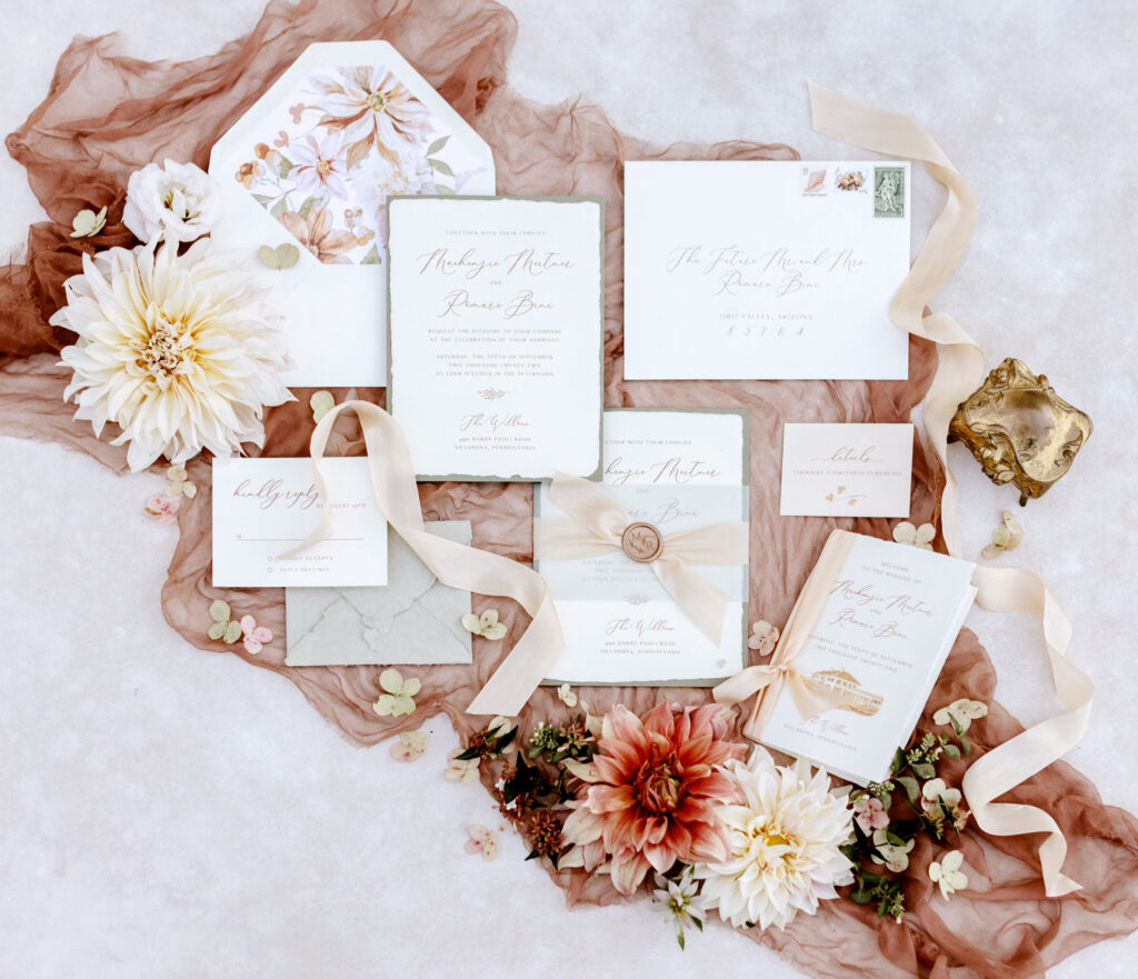 full wedding invitation suite by Emily Wren Photography