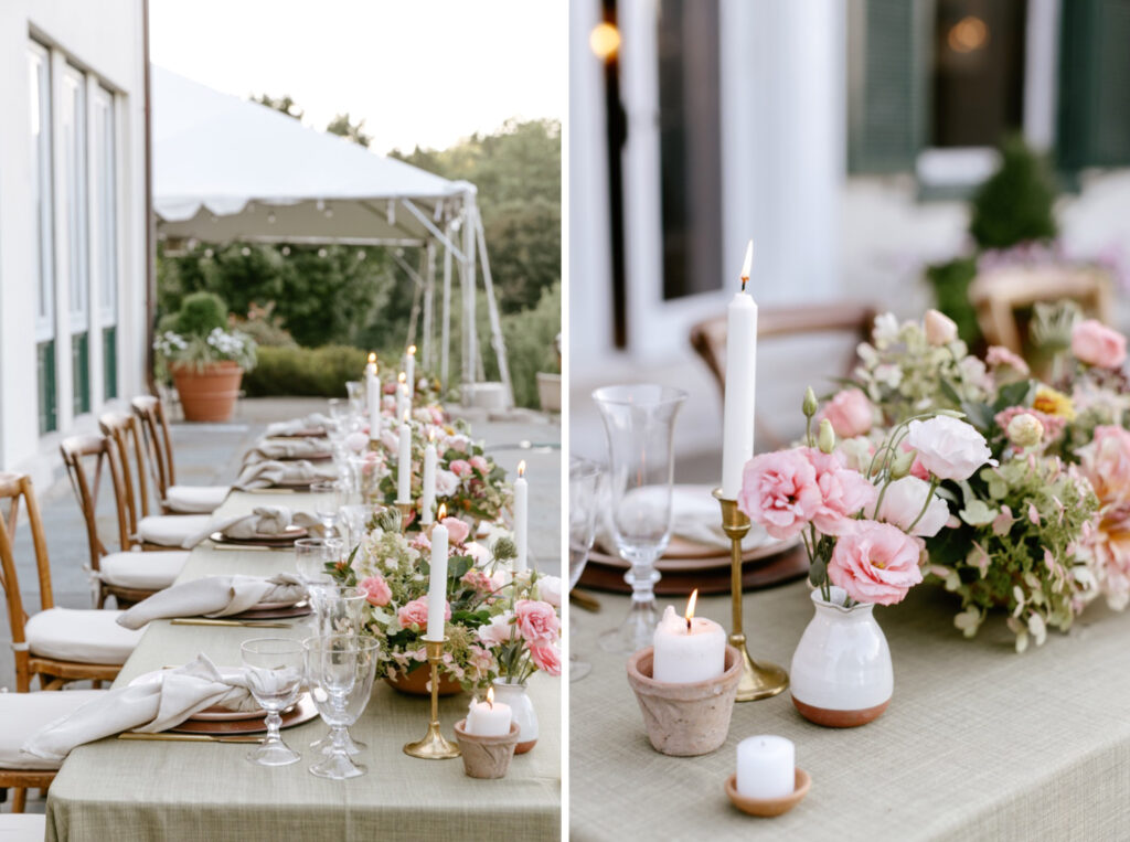 bohemian wedding reception table by Emily Wren Photography