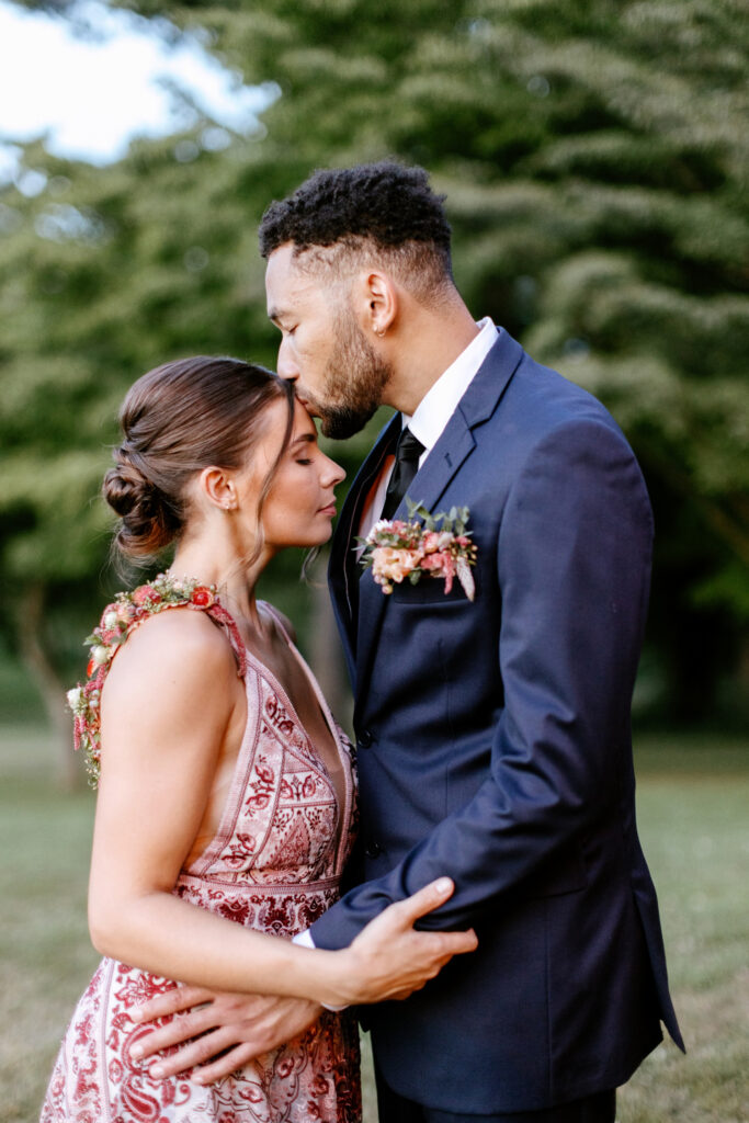 bride and groom at the Willows by Emily Wren Photography