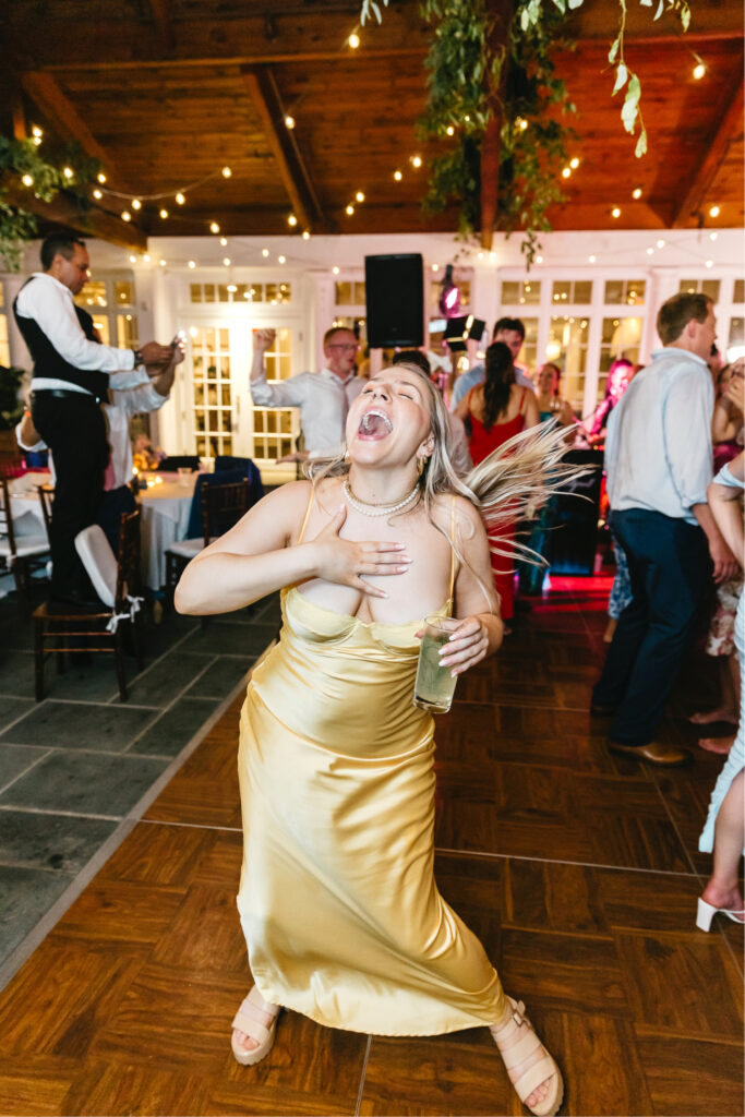 guests dancing & having fun at Philadelphia summer wedding reception