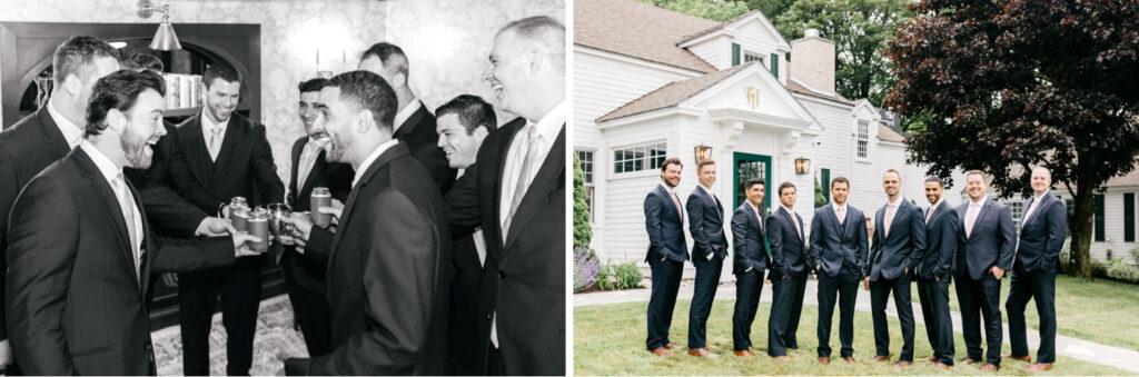 Vermont groom with groomsmen