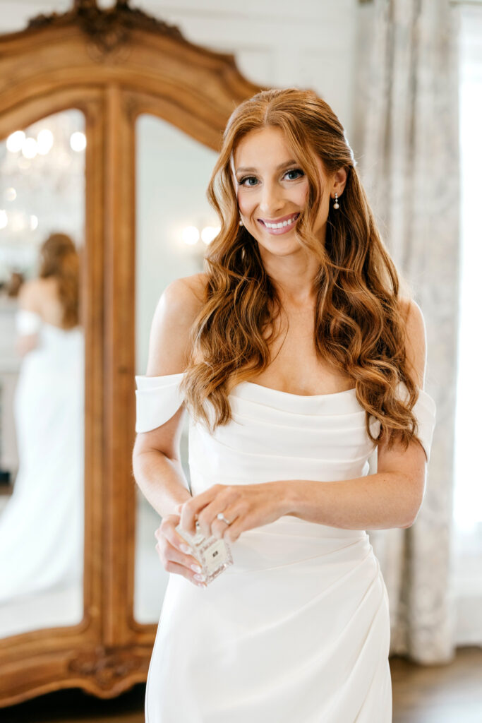 bride getting ready for her Park Savoy wedding day