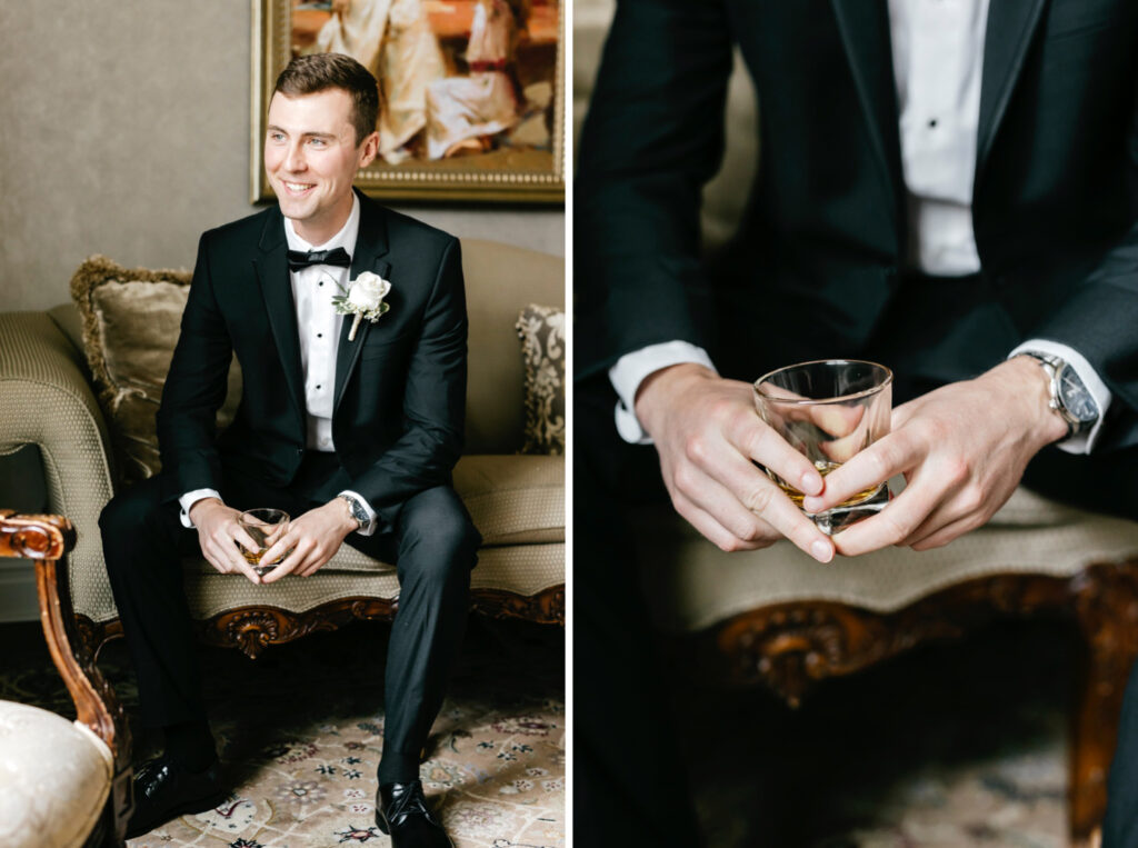 groom before his Park Savoy wedding day by Emily Wren Photography