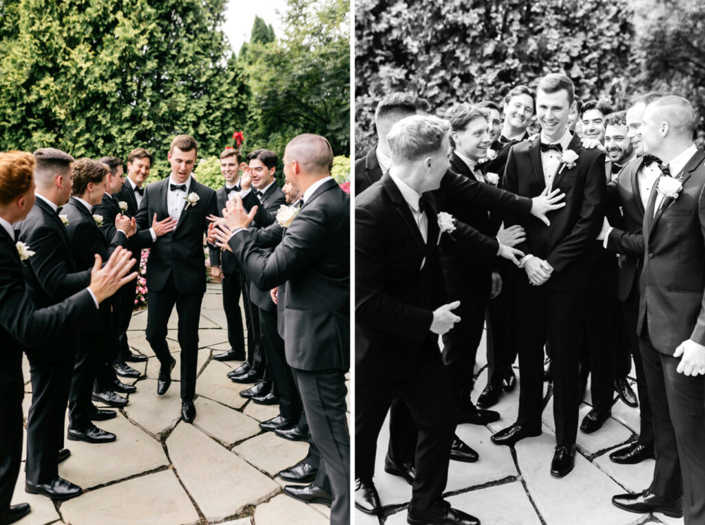 groom with groomsmen by Emily Wren Photography