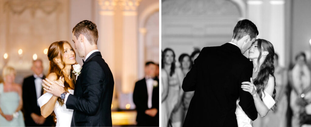 bride & grooms first dance at New Jersey wedding reception