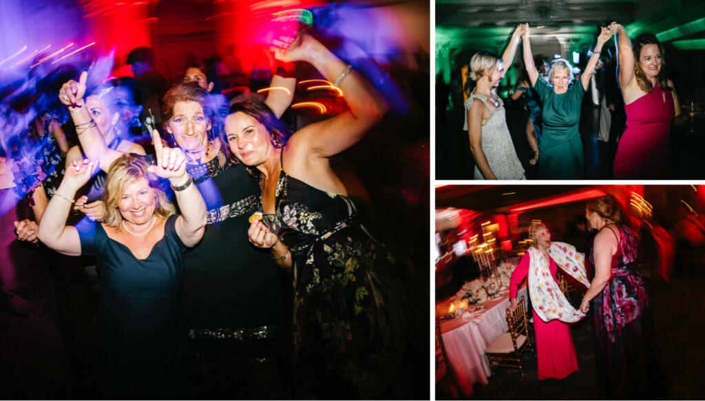 guests dancing & having dun at Park Savoy wedding reception by Emily Wren Photography