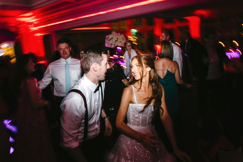 bride & groom dancing at their New Jersey wedding reception