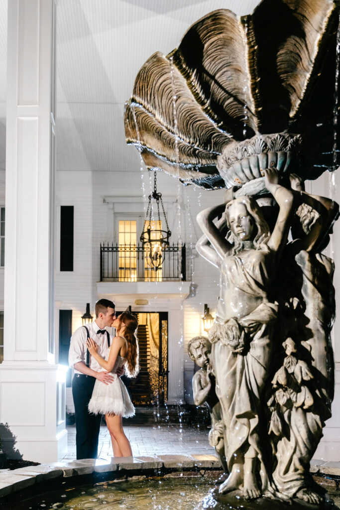 Bride & groom at Park Savoy Estate night portrait by Emily Wren Photography