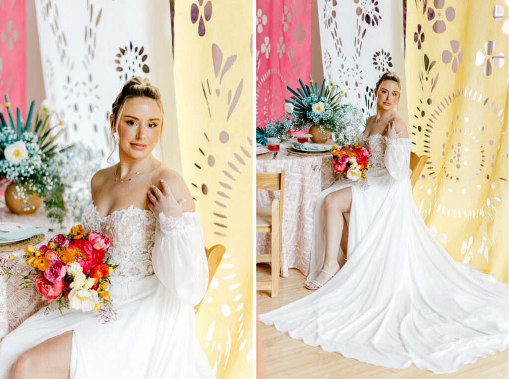 papel picado by Karina Puente at bohemian Philadelphia wedding by Emily Wren Photography