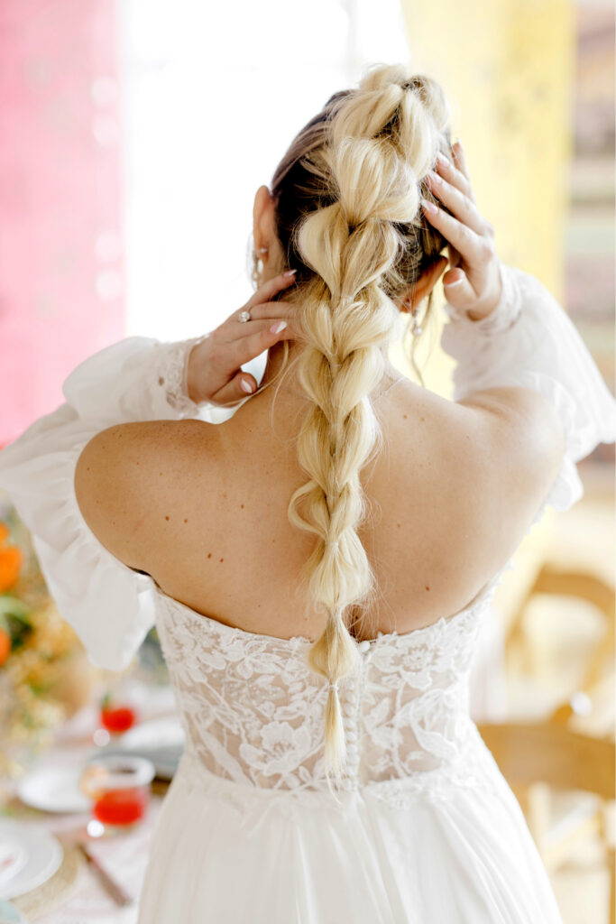 bohemian bridal hairstyle