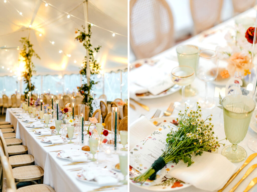 Flower inspired wedding reception at Appleford Estate by Emily Wren Photography