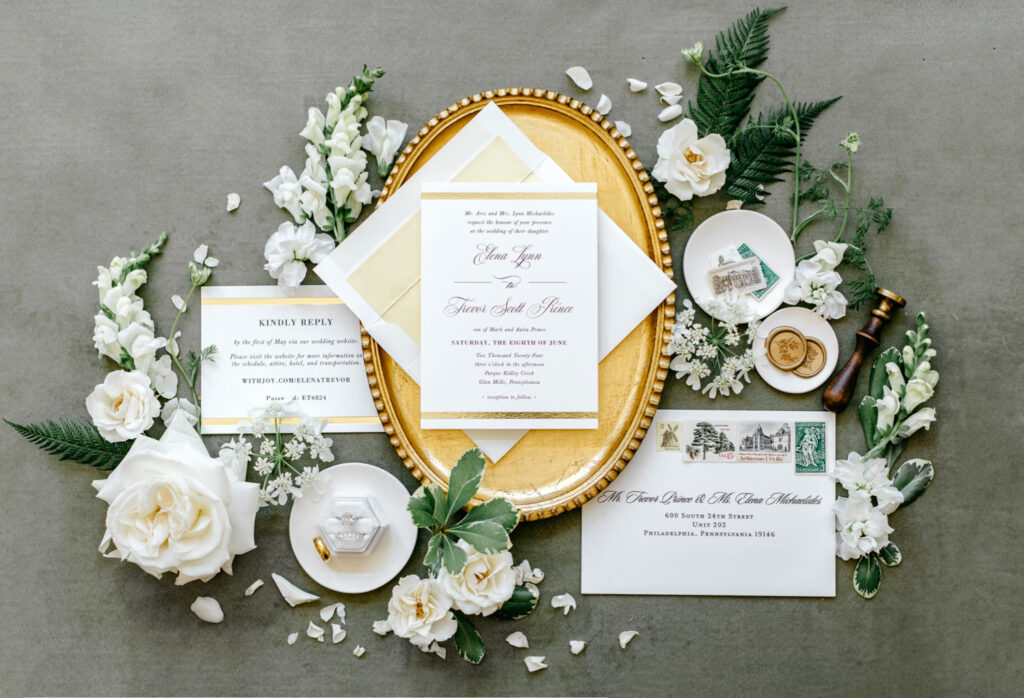 elegant and sophisticated wedding invitation suite by Emily Wren Photography