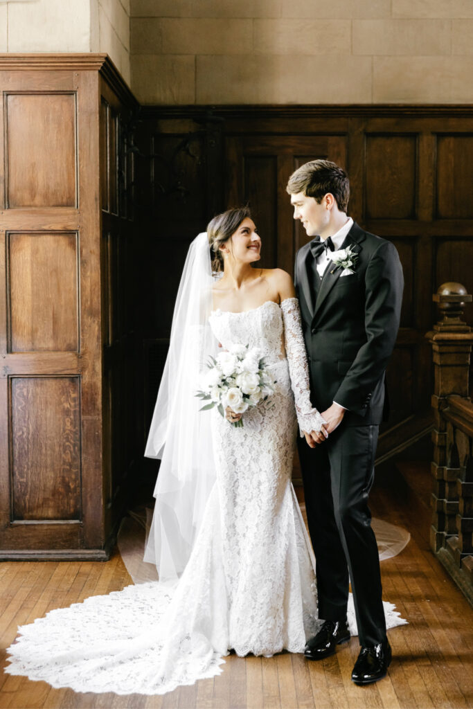 bride & groom portrait at Parque at Ridley Creek