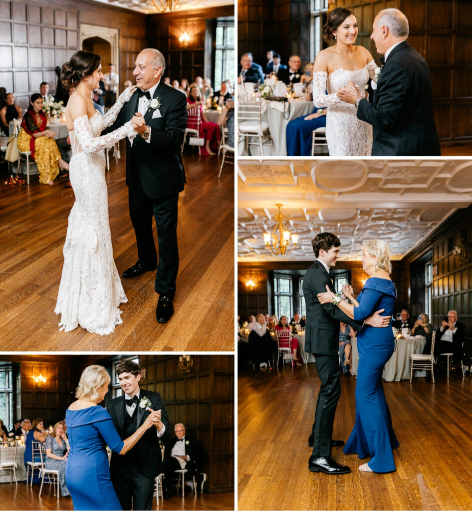 parent dances at elegant and timeless Parque Ridley Creek wedding reception