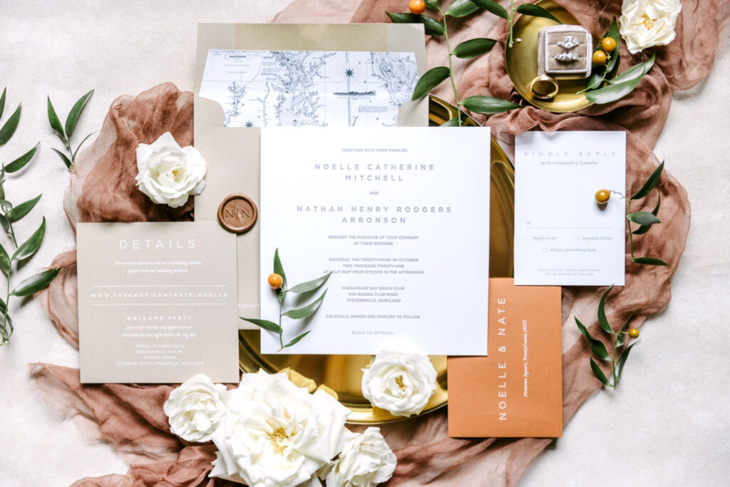 fall wedding invitation suite by Emily Wren Photography