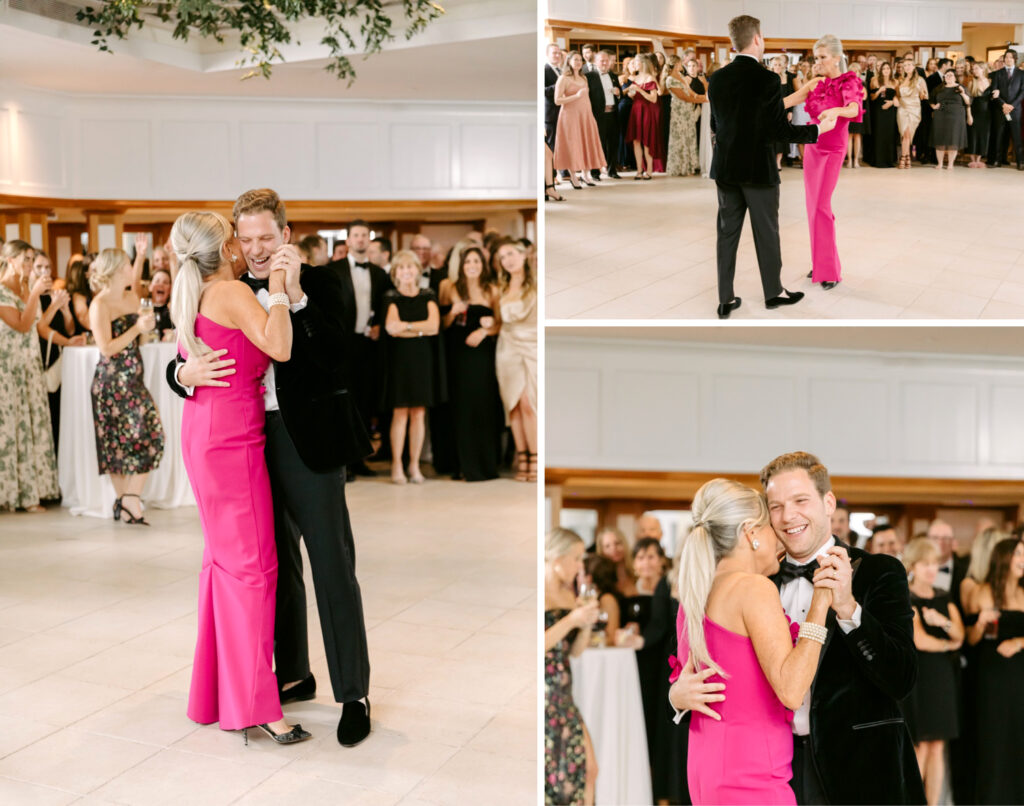 mother son dance at Maryland wedding reception by Emily Wren Photography