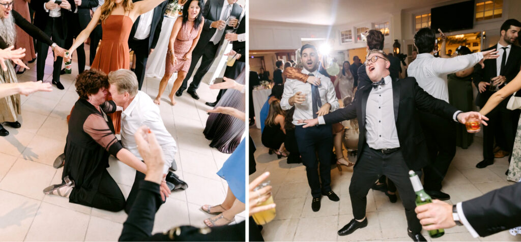 guests dancing and having fun at Chesapeake Bay Beach Club wedding reception